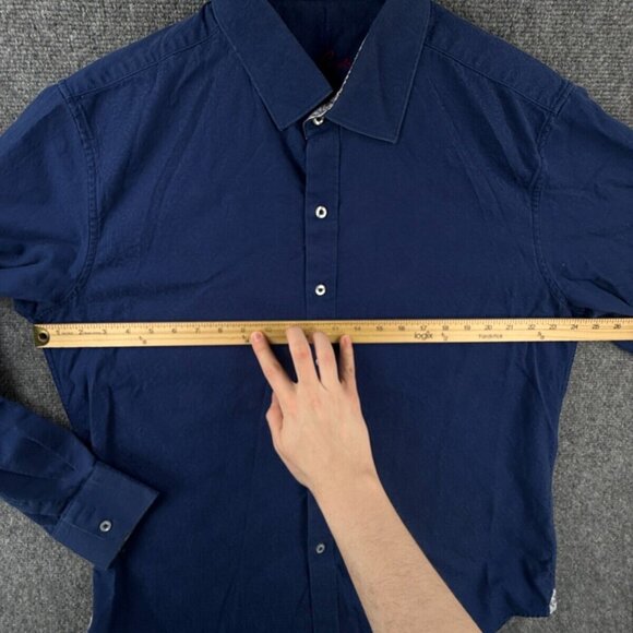 Robert Graham XL Classic Fit Blue Paisley Button Up Shirt Long Sleeve Cotton - Picture 5 of 16